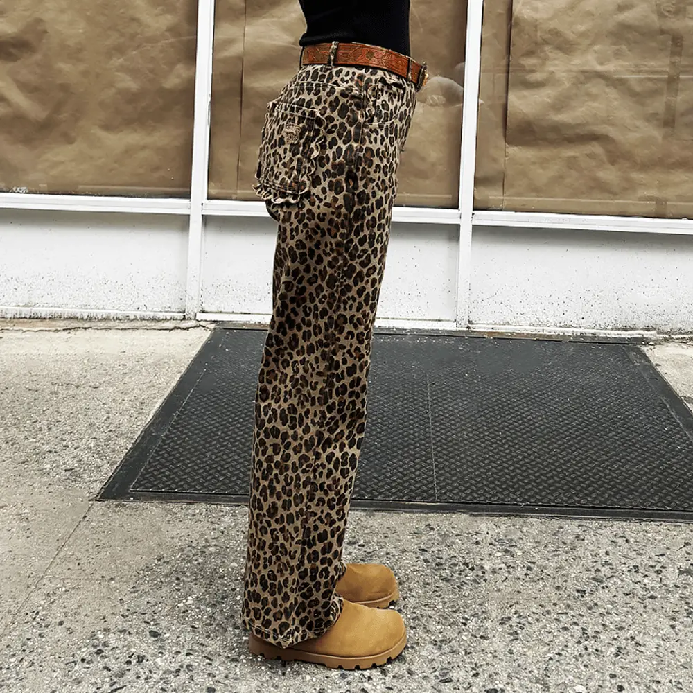 Never Fully Dressed Leopard Lucia Scallop Jean